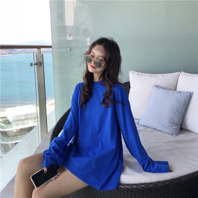 Áo thun nữ dài tay form rộng Oversize 45-75kg hàng loại 1 - Mua Ngay