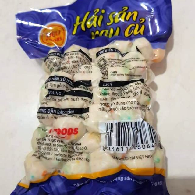 Cá viên chiên hải sản rau củ loại ngon gói 500gr | BigBuy360 - bigbuy360.vn
