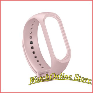 [Hồng nude] Dây đeo silicon thay thế Xiaomi Miband 3 Miband 4 (Hồng)