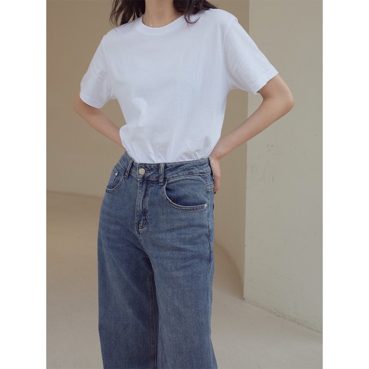 Áo phông nữ, áo thun trơn nữ oversize form rộng, ngắn tay cổ tròn unisex, vải thấm hút tốt, thoáng mát, AO002 | BigBuy360 - bigbuy360.vn