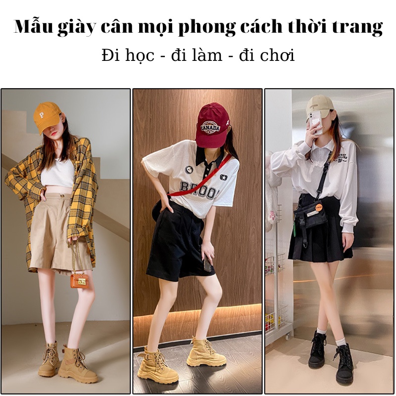 Giày bốt nữ thời trang cao cấp màu nâu đen hot trend 2023 Top Shoes size 36-40 [033]