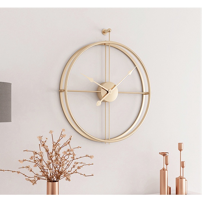 Đồng hồ trang trí không số mạ vàng, đồng hồ treo tường decor trang trí không gian nhà đơn giản hiện đại DH2042