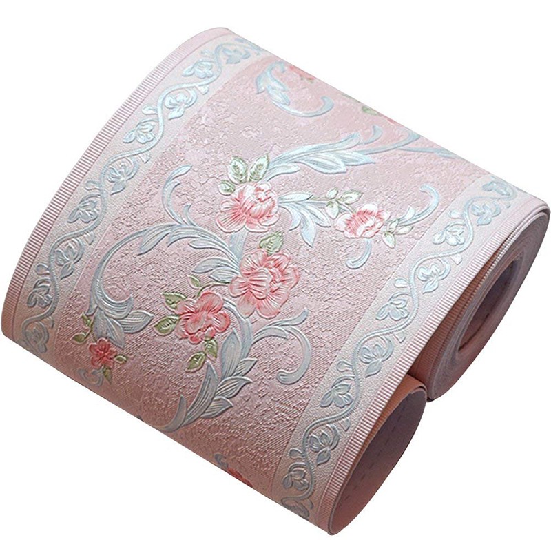 STOCK READY! 4 Colors Carved Flowers Waistline Border Wallpaper Self-adhesive Wall Stickers (10.6 * 500cm)