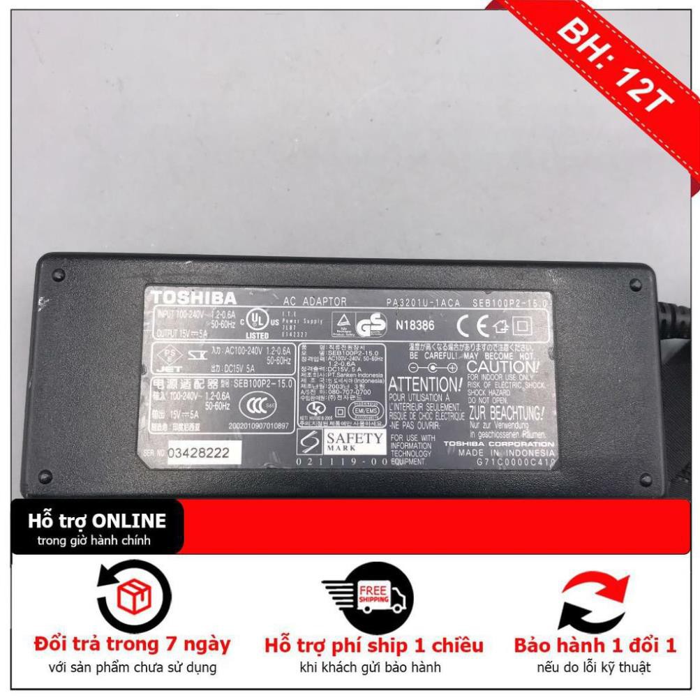 Sạc laptop Toshiba 15V 4A  PA3283U-1ACA