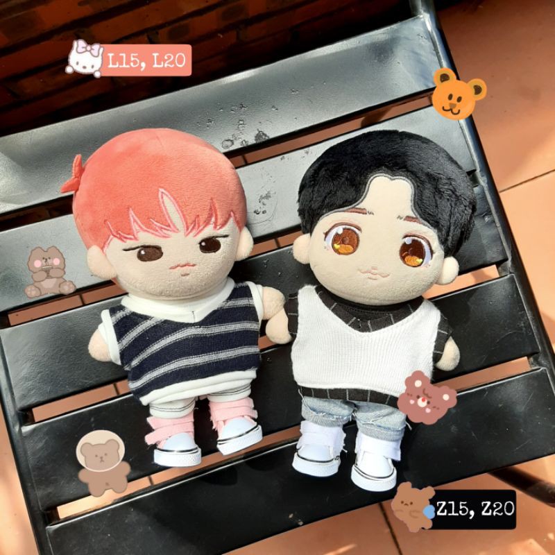 bộ quần áo cho búp bê, set áo gile