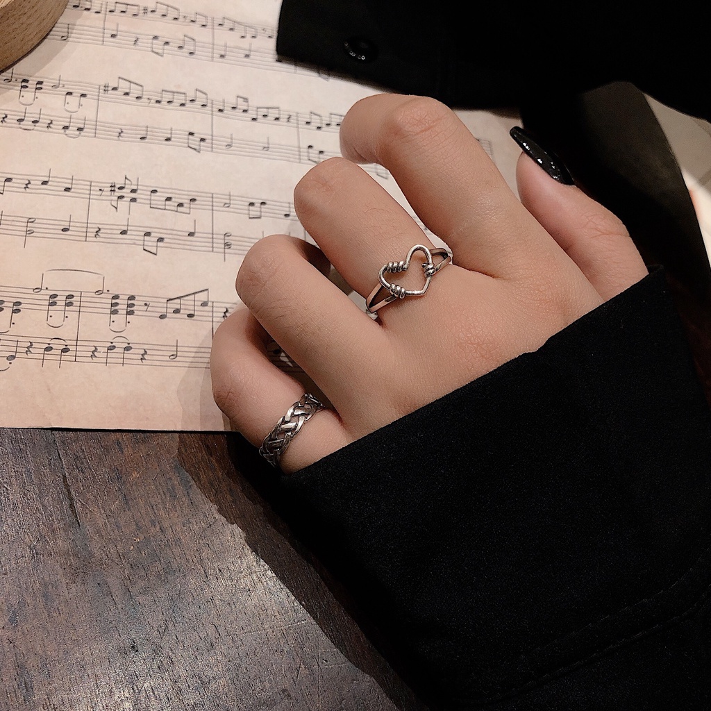 Nhẫn bạc S925_Nhẫn họa tiết đan chéo