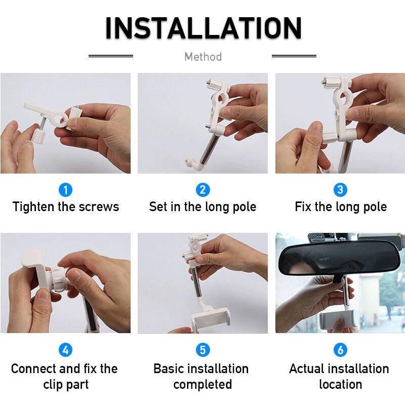 Giá đỡ điện thoại trên ô tô Giá đỡ gương chiếu hậu Giá đỡ ghế sau cho các bộ phận ô tô điện thoại di động 4.7-6.1 inch | BigBuy360 - bigbuy360.vn