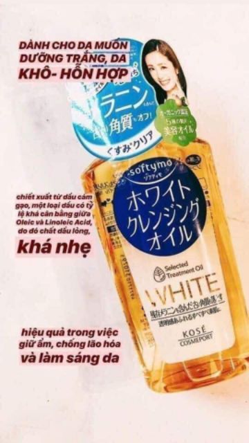 [THANH LÝ] DẦU TẨY TRANG KOSE SOFTYMO WHITE