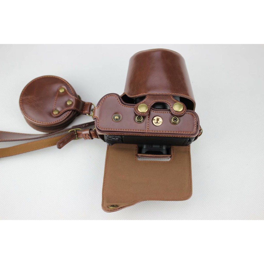 Túi Da Sang Trọng Đựng Máy Ảnh Canon EOS M50 Với Lens 15-45mm