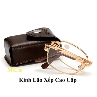 Mắt kính lão đọc sách gọng xếp gọn bỏ túi cao cấp