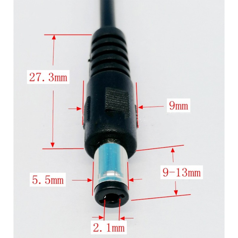 Dây chia nguồn DC, chân cắm 5.5mm, dài 30 cm - Chia 2