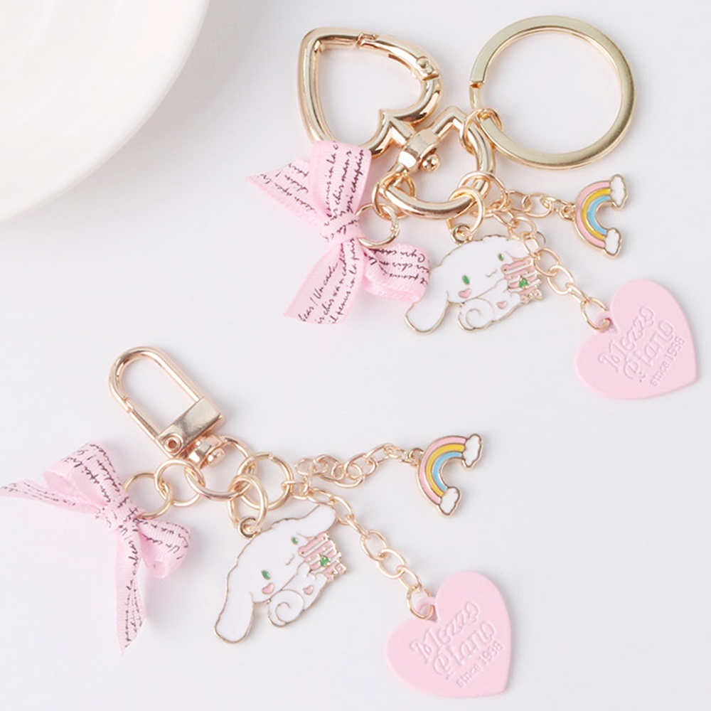 Móc Chìa Khóa Hình Nơ Tai Thỏ Lớn Đáng Yêu Cho Nữ