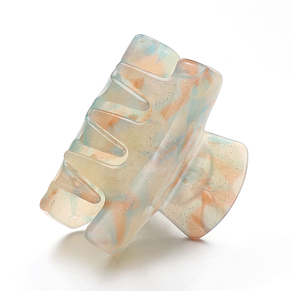 Kẹp tóc càng cua bằng nhựa dẻo màu trơn thời trang cho nữ