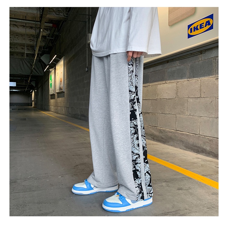 Quần ống loe mùa hè mỏng manh xu hướng hạt điều hoa hậu chân dàiTTE273