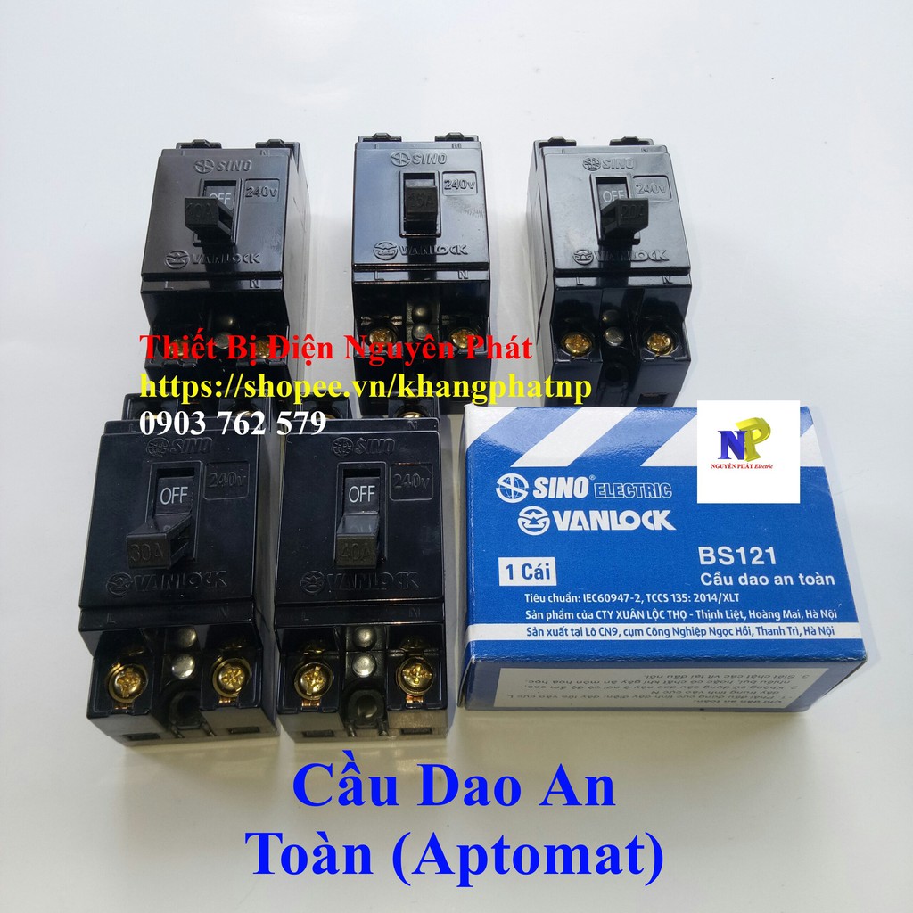 [SINO] Cầu dao an toàn (Aptomat) CB Cóc đen