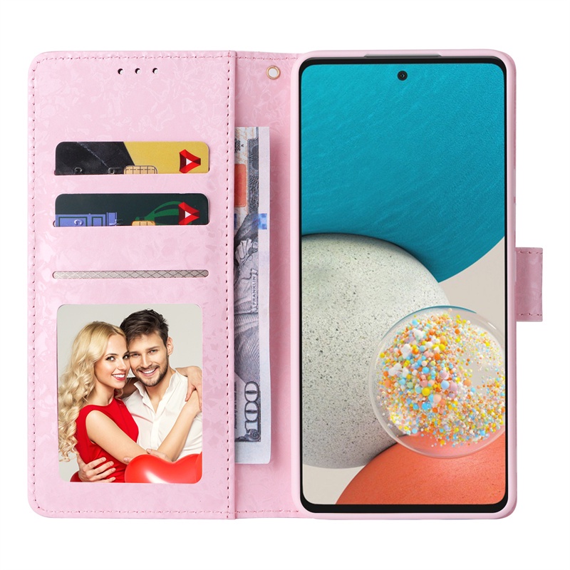 Sang Trọng Bao Da Điện Thoại pu Hình Hoa Cho samsung galaxy a05s a53 a33 a23 a24 a52 4g a52s m23 a13 5g a13 4g a14 4g a24 5g a14 5g Ốp