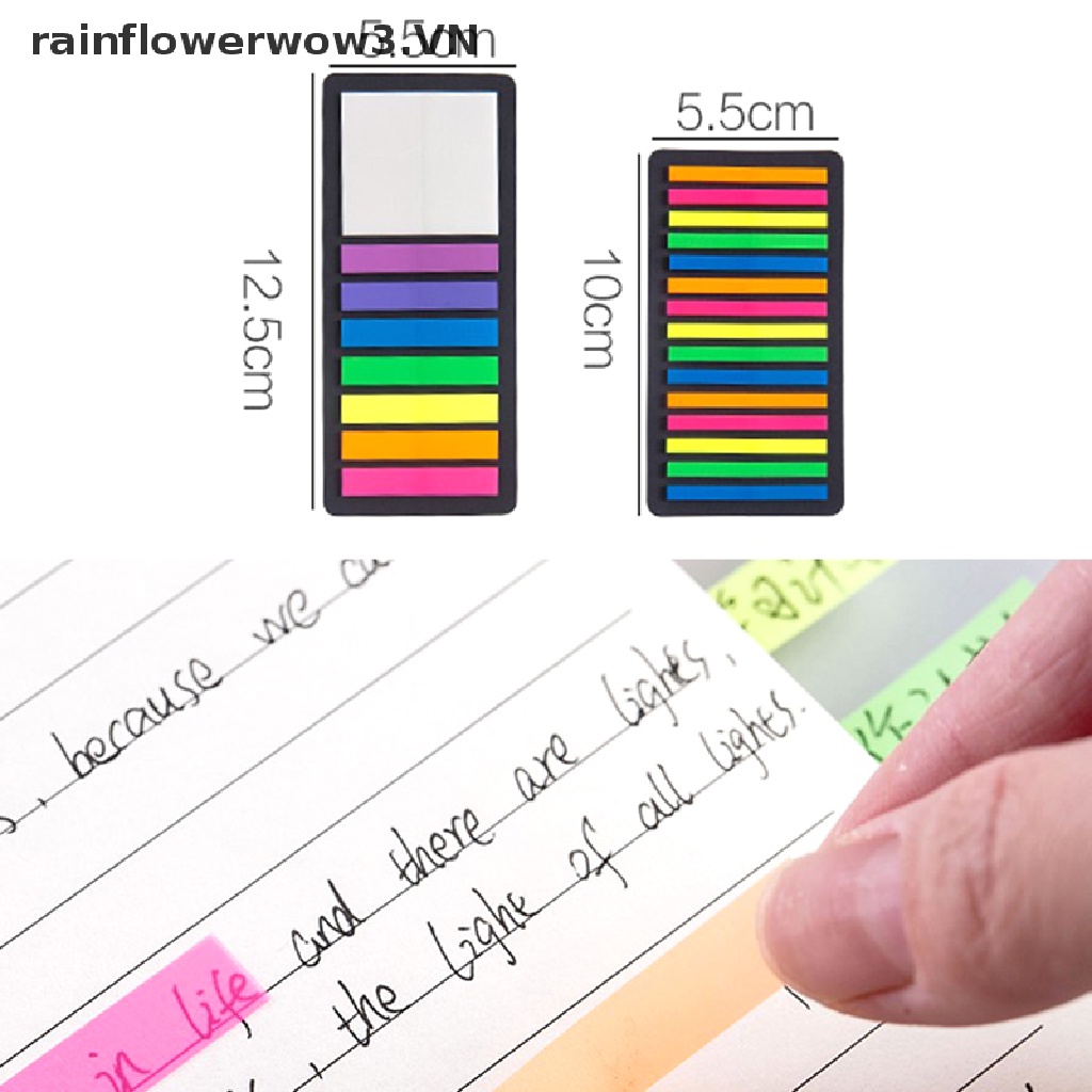 160 / 300 Lá Cờ Dạ Quang Trong Suốt Dùng Ghi Chú Tiện Dụng