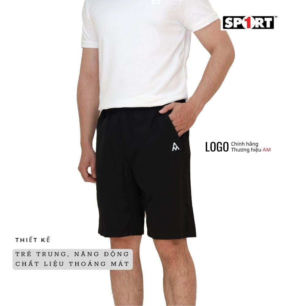 Quần Short Thể Thao Nam Chất Liệu Thoáng Khí, Cao Cấp AM SPORT1 SRM211