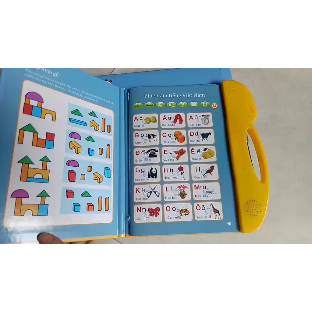 [Tặng pin và bút xóa được] Sách điện tử song ngữ thông minh cho bé phát triển trí tuệ