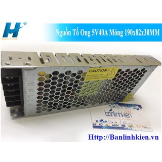 Nguồn Tổ Ong 5V40A Mỏng 190x82x30MM HD