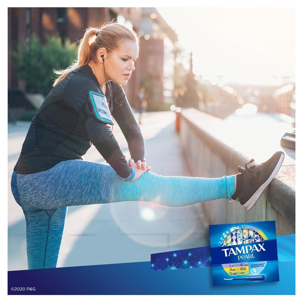 TAMPON CÓ THANH ĐẨY TAMPAX PEARL - Hàng Nhập USA Chính Hãng