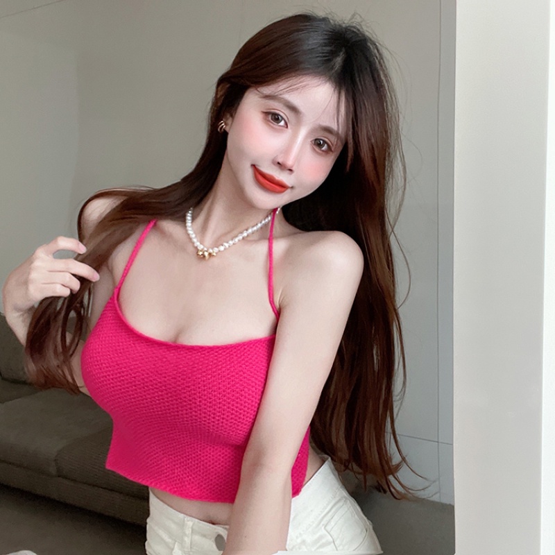 Áo Hai Dây Màu Sắc Đơn Giản Quyến Rũ Cho Nữ