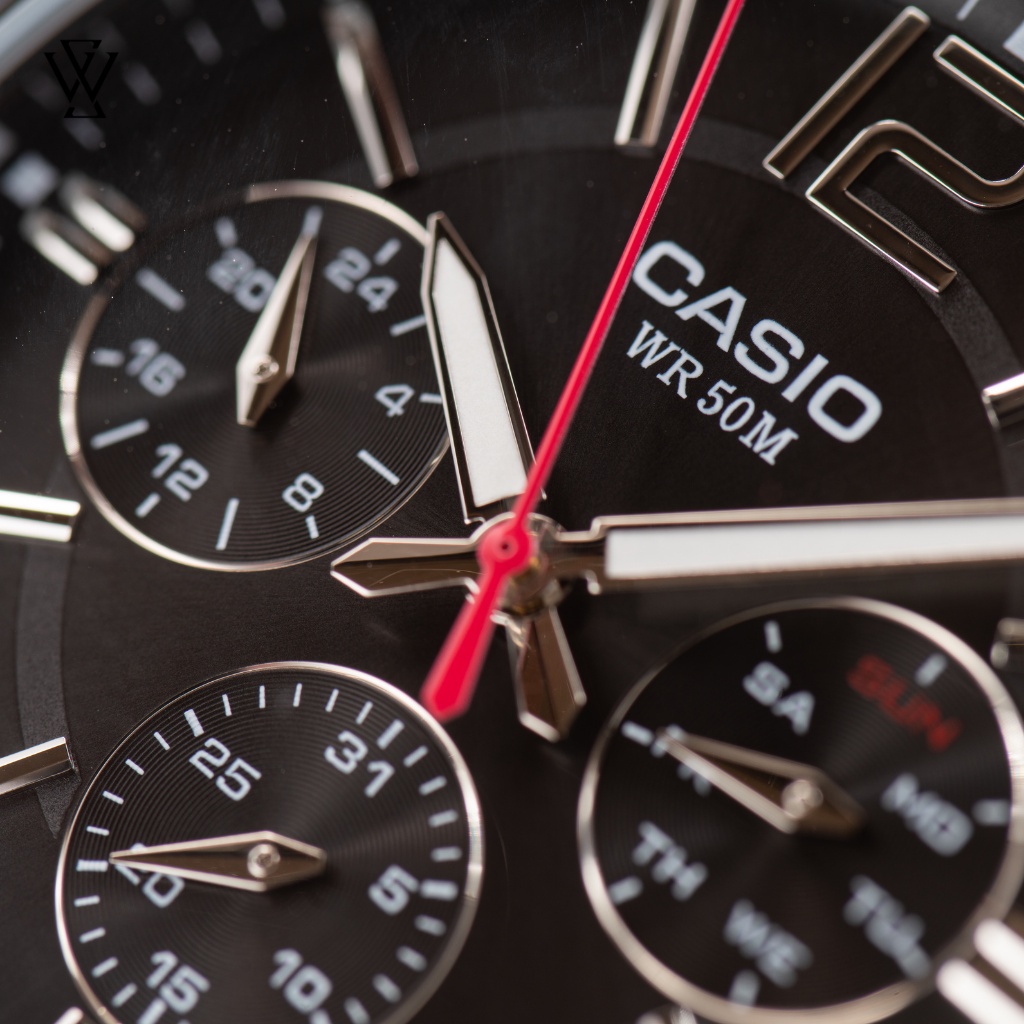 Đồng Hồ Quartz Nam Casio WATCHSTORE MTP-1374D-1AVDF Thiết Kế Mặt Kính Khoáng 43.5mm, Dây Kim Loại Và Vỏ Thép Không Gỉ