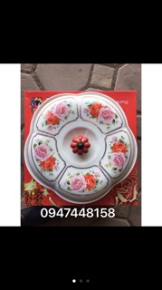 Khay đựng mứt bằng sứ cao cấp