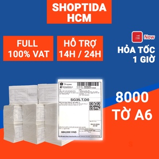 [Mã 154ELSALE2 giảm 7% đơn 300K] Giấy in nhiệt Shoptida 8000 tờ A6 10*15cm 3 lớp tự dán chống nước, sử dụng cho máy in