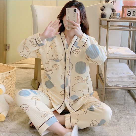 Bộ đồ bầu thu đông đẹp TRẦN BÔNG - Quần áo mặc ở nhà sau sinh và cho con bú ti cho mẹ dài tay, Pijama ngủ Bigsize giá rẻ