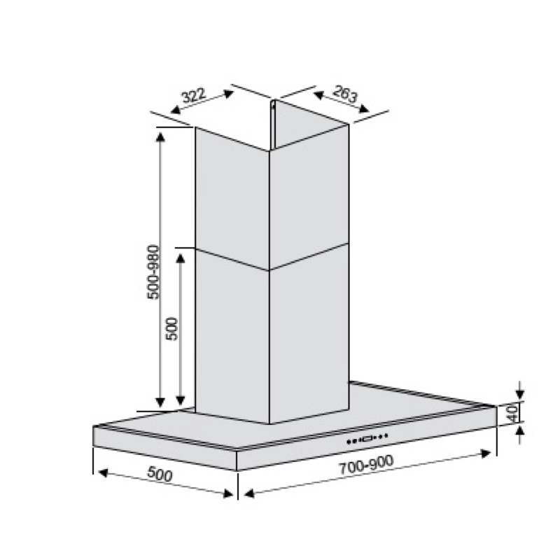 Máy hút mùi Lorca TA 6007P-90