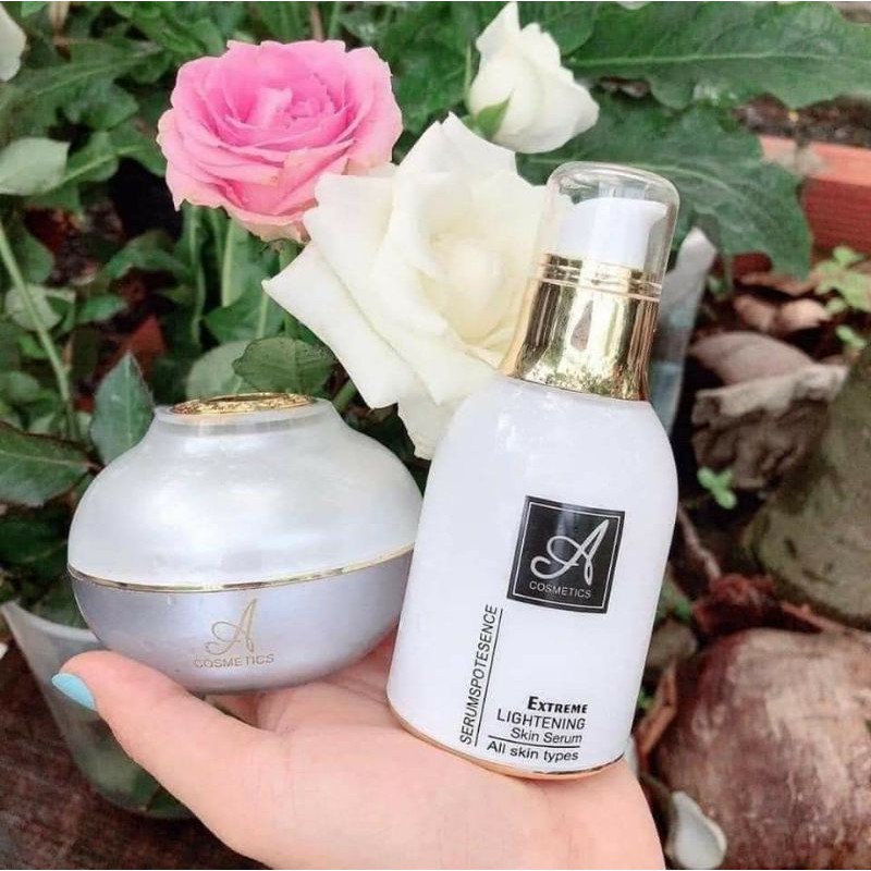 Combo Kem Face Pháp và Serum Huyết Thanh Acosmetics 2020