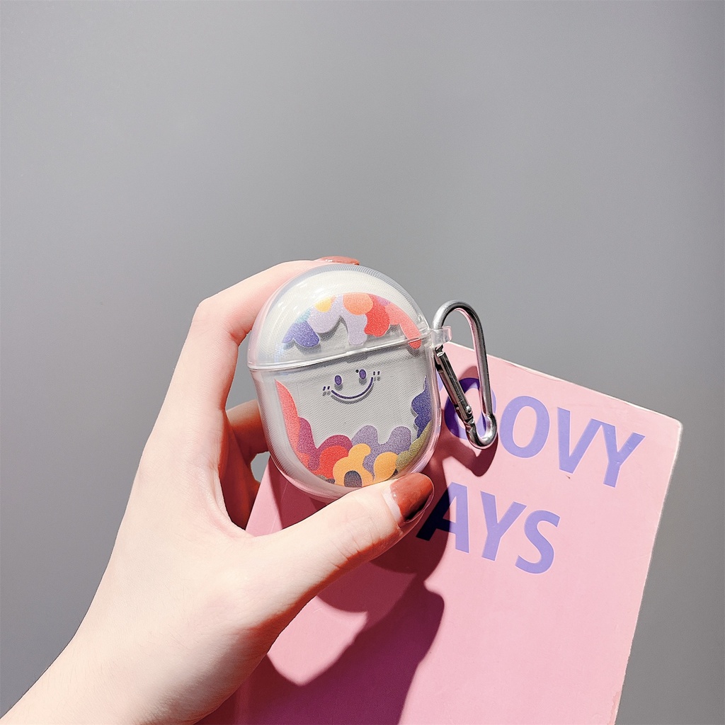 Vỏ Bảo Vệ Hộp Sạc Tai Nghe Không Dây Xiaomi Redmi Airots 3 Pro/Redmi Buds 3 Pro Bằng TPU Trong Suốt In Hoạt Hình Đơn Giản