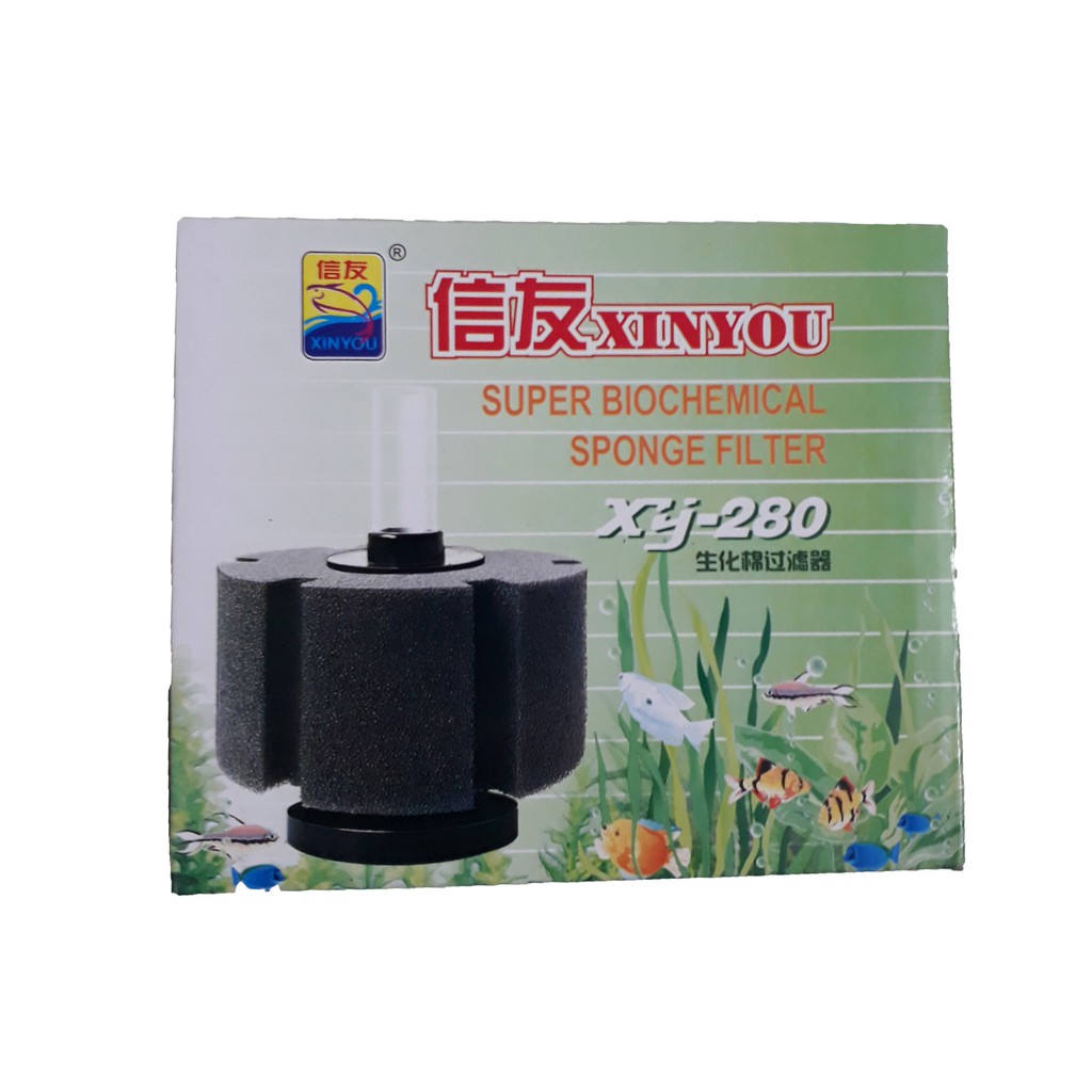 Lọc Sủi Vi Sinh XY280 Cho Hồ Cá - Lọc Hơi Bio Xốp, Lọc Mút Cho Bể Cá Thủy Sinh [XY280]