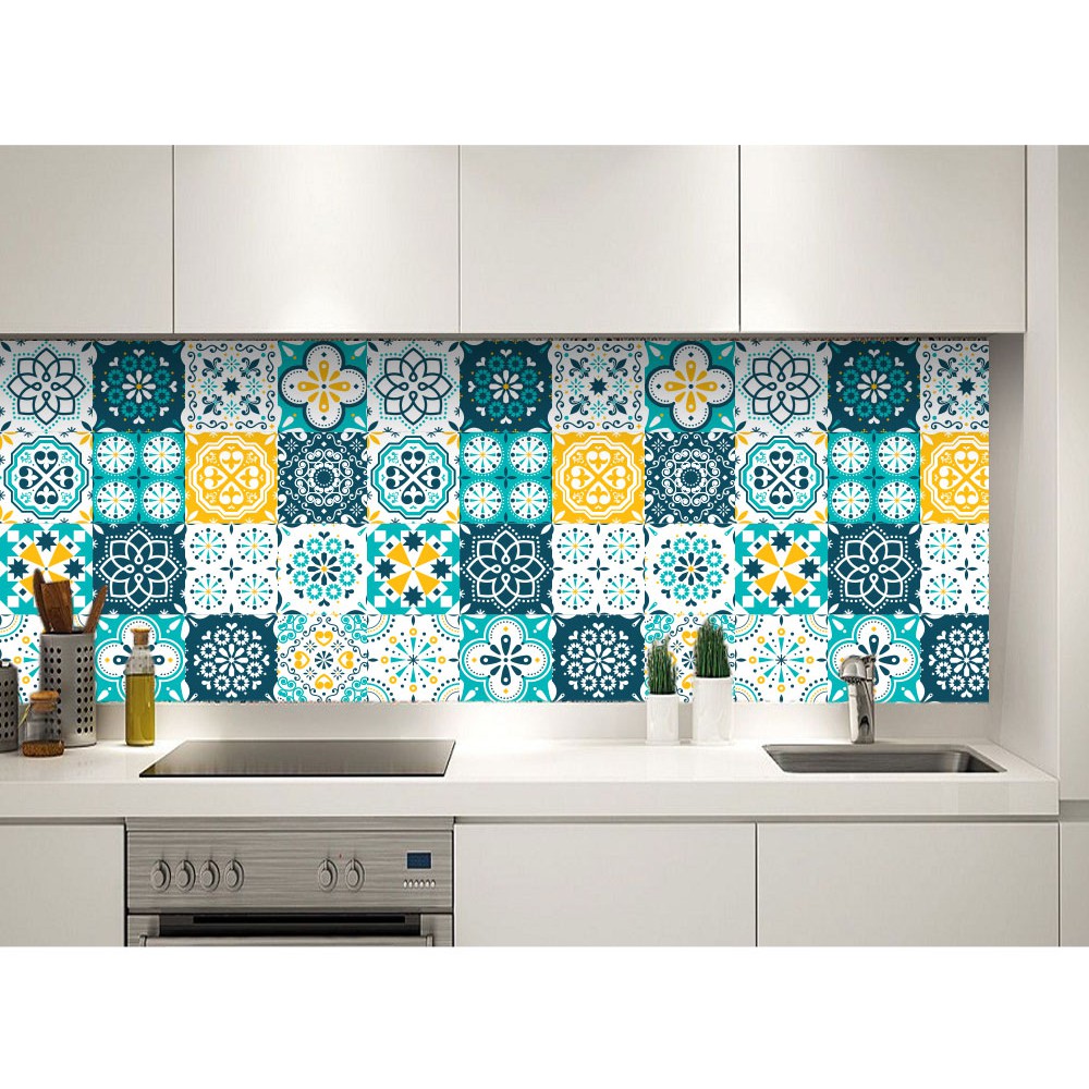 15O ô Decal Gạch bông ĐẸP MÊ LY, nhiều mẫu tuỳ chọn, trang trí nhà cửa nội thất văn phòng, kt 15x15 | BigBuy360 - bigbuy360.vn