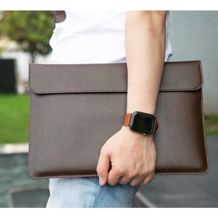 Bao Da Macbook Laptop Surface Chống Sốc Chống Thấm Kháng Nước Túi Da Thời Trang 13,3; 14 ;15.6 inch