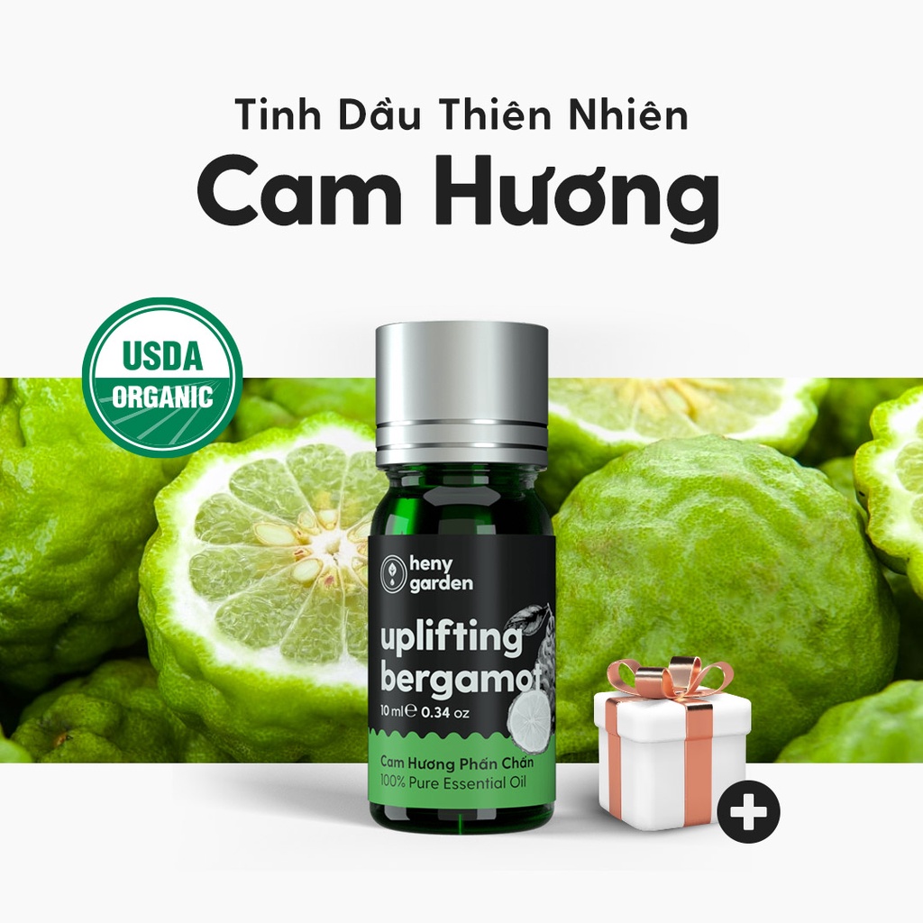 Tinh Dầu Cam Bergamot (Chua Thanh) Organic Thiên Nhiên Nguyên Chất Đậm Đặc Xông Thơm Phòng, Làm Nến Thơm HENY GARDEN