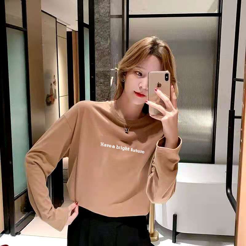 Áo Thun Tay Dài Cổ Tròn Dáng Rộng Thời Trang Hàn Quốc 2022