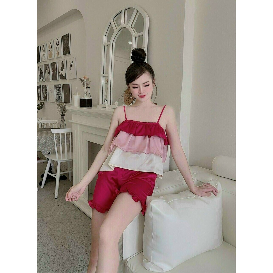 Sét Đùi 2 Dây Phối tầng 3 Màu Chất Lụa