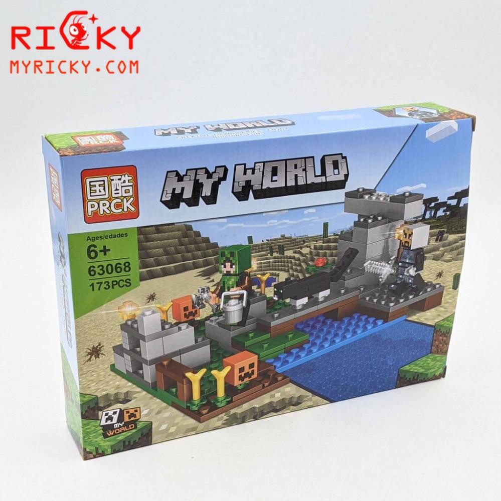 Bộ LEOGO xếp hình MY WORLD(170+ mảnh) lắp ráp mô hình Minecraft - 4 Mẫu