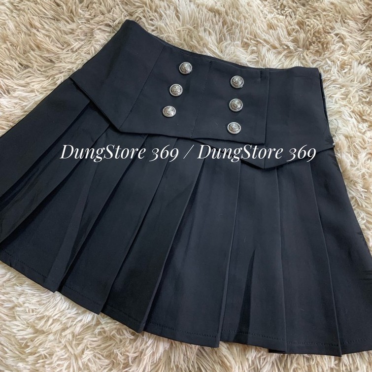 Chân Váy Xếp Ly To Phối Khuy Cá Tính Cao Cấp Freeship,Chân Váy Ngắn Thời Trang Hẹn Hò Sang Chảnh Gout Châu Á Siêu Xinh | BigBuy360 - bigbuy360.vn