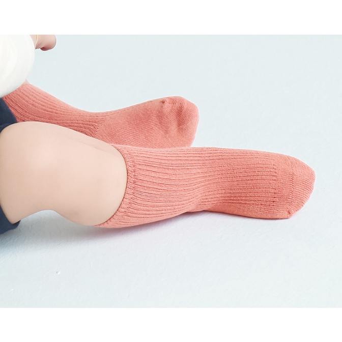 Set 3 Đôi Vớ Cotton Màu Sắc Đơn Giản Cho Bé Sơ Sinh