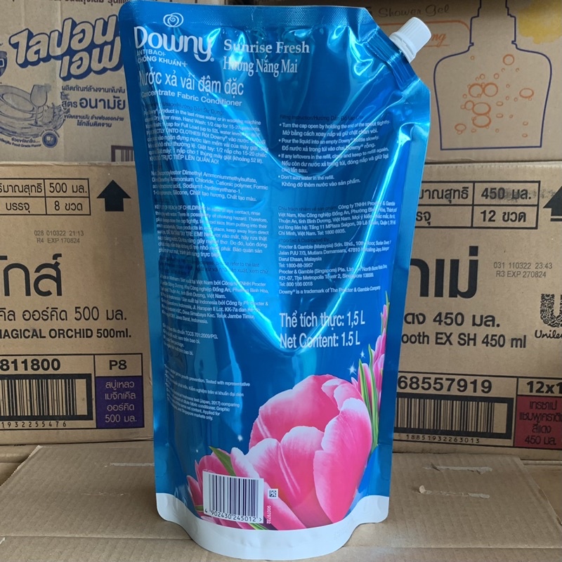 Nước xả vải đậm đặc Downy hương Nắng Mai 1.5L