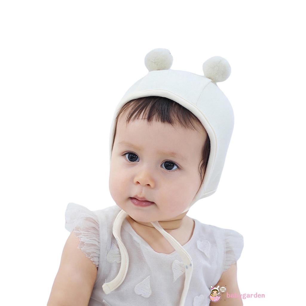 Mũ trùm đầu có dây cột đáng yêu cho bé