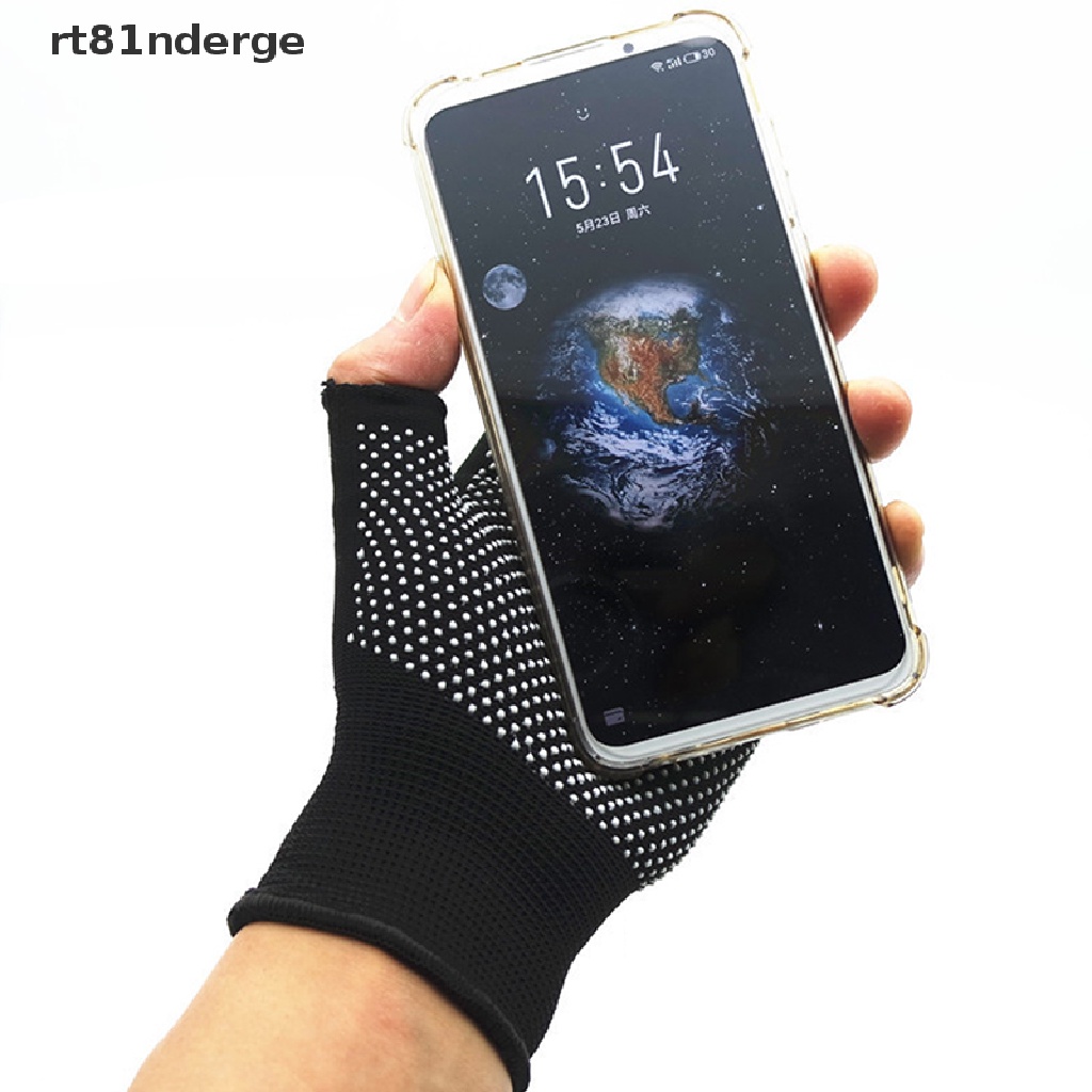 【ge】 Half Finger Breathable Riding Cycling MTB Hiking Fitness Knitted Antiskid Gloves .