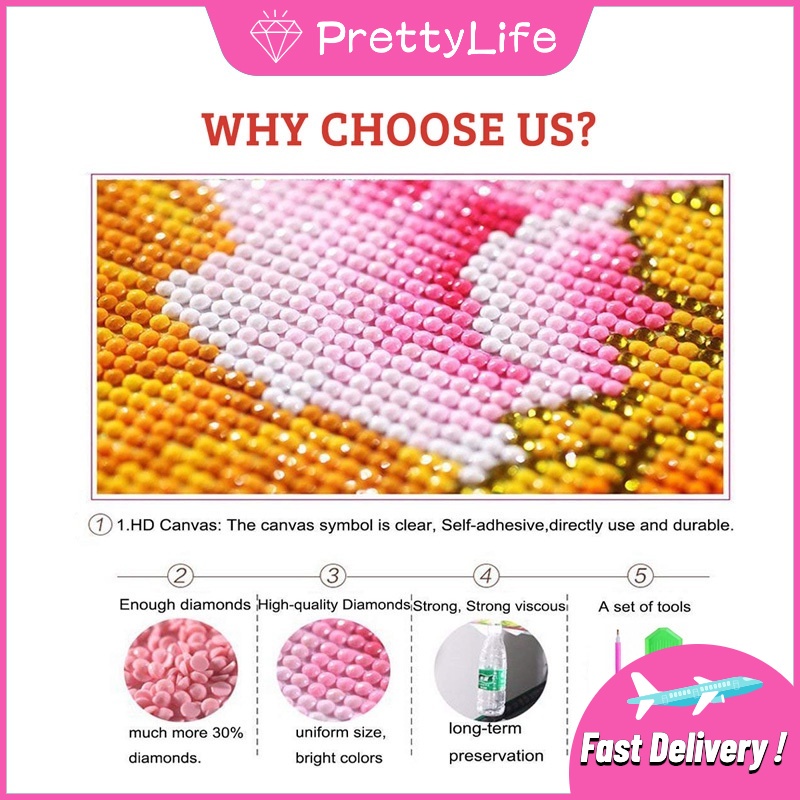 Bộ Tranh Đính Đá 5D Tự Làm 30x40cm/40x50cm Hình Chuột Mickey Trang Trí Nhà Cửa