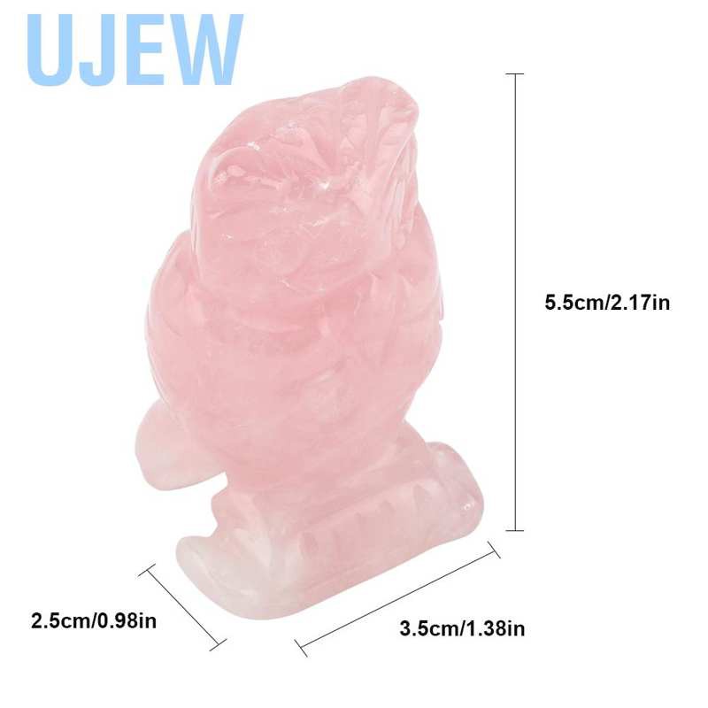 Tượng Đá Thạch Anh Hình Chim Cú 1.5 &quot;/ 2&quot; Trang Trí Nhà Cửa