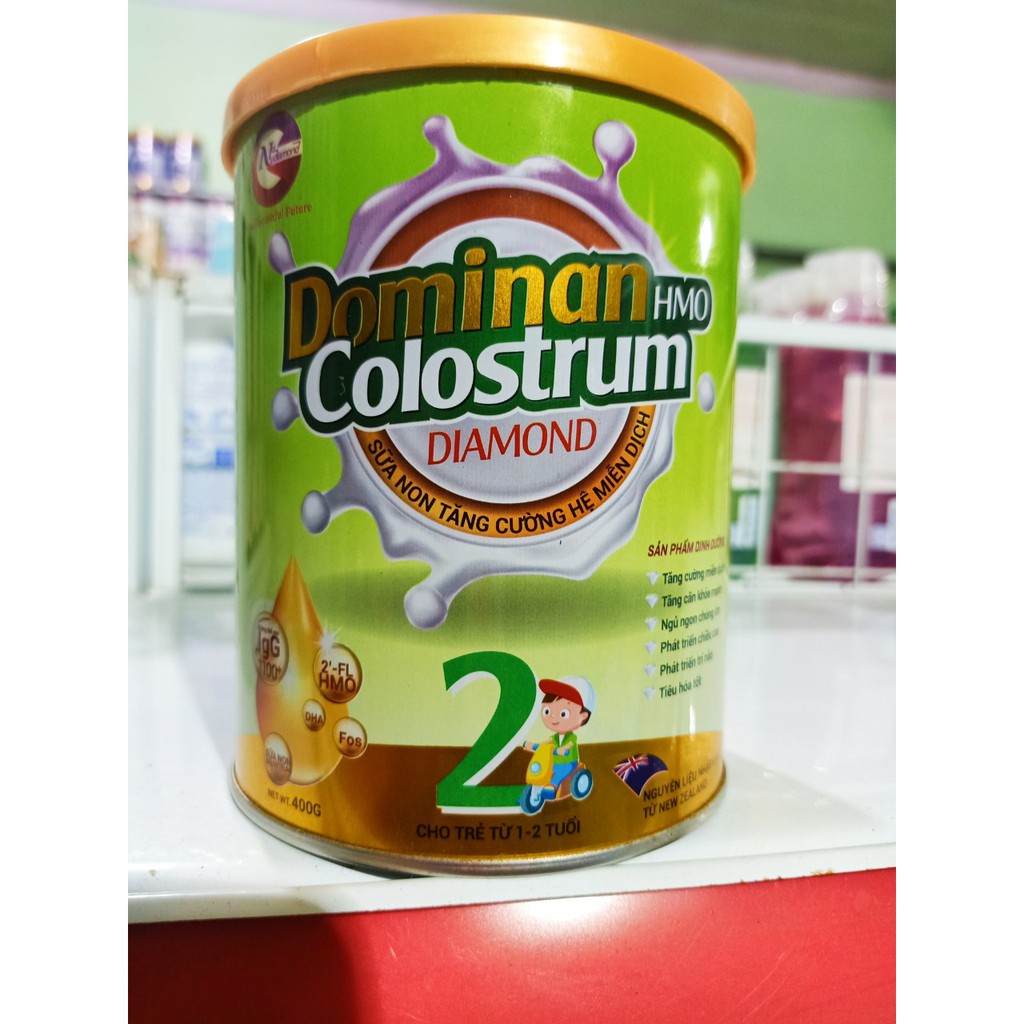 Sữa non Dominan HMO Colostrum số 2 400gr - Sữa non tăng cường hệ miễn dịch dành cho bé từ 1-2 tuổi