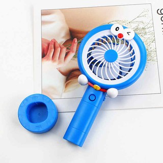 Mùa hè không nóng với 1 chiếc quạt sạc cầm tay Doremon - Kitty ( Mẫu Mới  Có Đèn Led  )