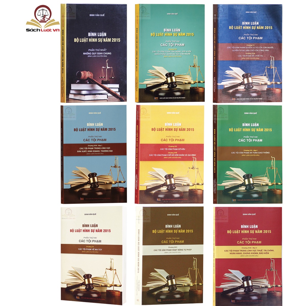 Sách - Bình luận bộ luật hình sự 2015 (Bộ 9 cuốn của tác giả Đinh Văn Quế)